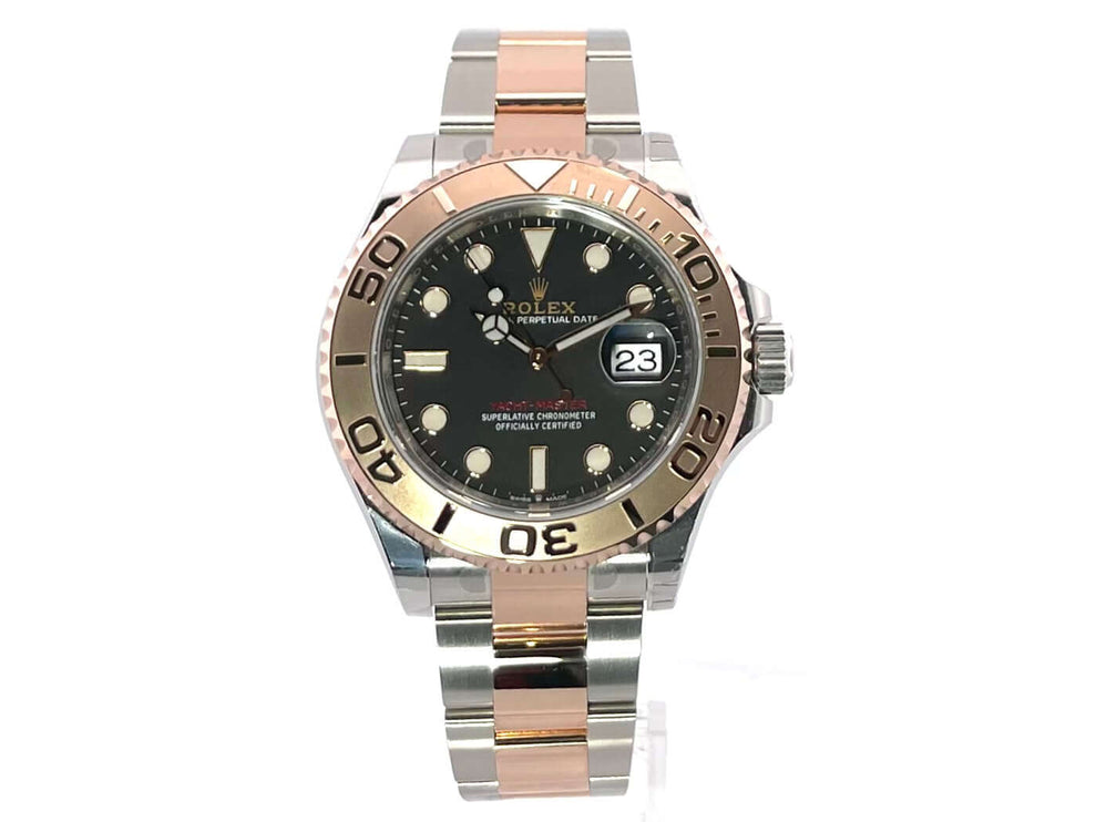 Rolex Yacht-Master 40 Oystersteel Everose-Gold 126621 Schwarz mit 40-mm-Gehäuse und schwarzem Zifferblatt, poliertes und satiniertes Armband