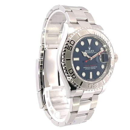 Rolex Yacht-Master 40 Oystersteel Platin 126622 Blau, Edelstahlgehäuse und -armband, blaues Zifferblatt, 950 Platin-Lünette, 2023 Modell