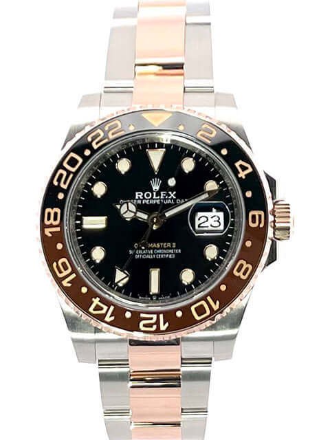 Rolex GMT-Master II Edelstahl Everose-Gold Ref. 126711CHNR, 40 mm, schwarzes Zifferblatt, Oyster-Armband aus Edelstahl/18 kt Everose-Gold