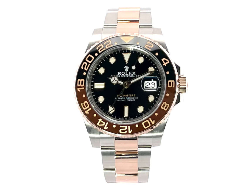 Rolex GMT-Master II Edelstahl Everose-Gold 126711CHNR Uhr, schwarz, Keramiklünette, 24-Stunden Skala, Oyster Armband, poliert und satiniert
