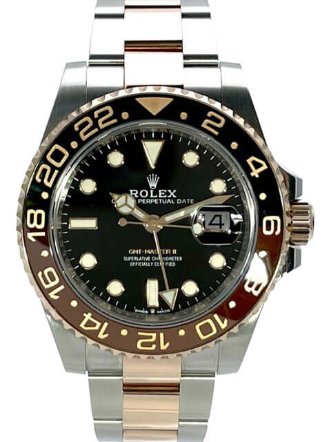 Rolex GMT-Master II stainless steel 18 kt Everose gold Ref