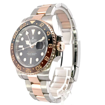Rolex GMT-Master II Edelstahl Everose-Gold 126711CHNR mit schwarzem Zifferblatt und Oyster-Armband aus Edelstahl und 18 kt Everose-Gold aus 2020.