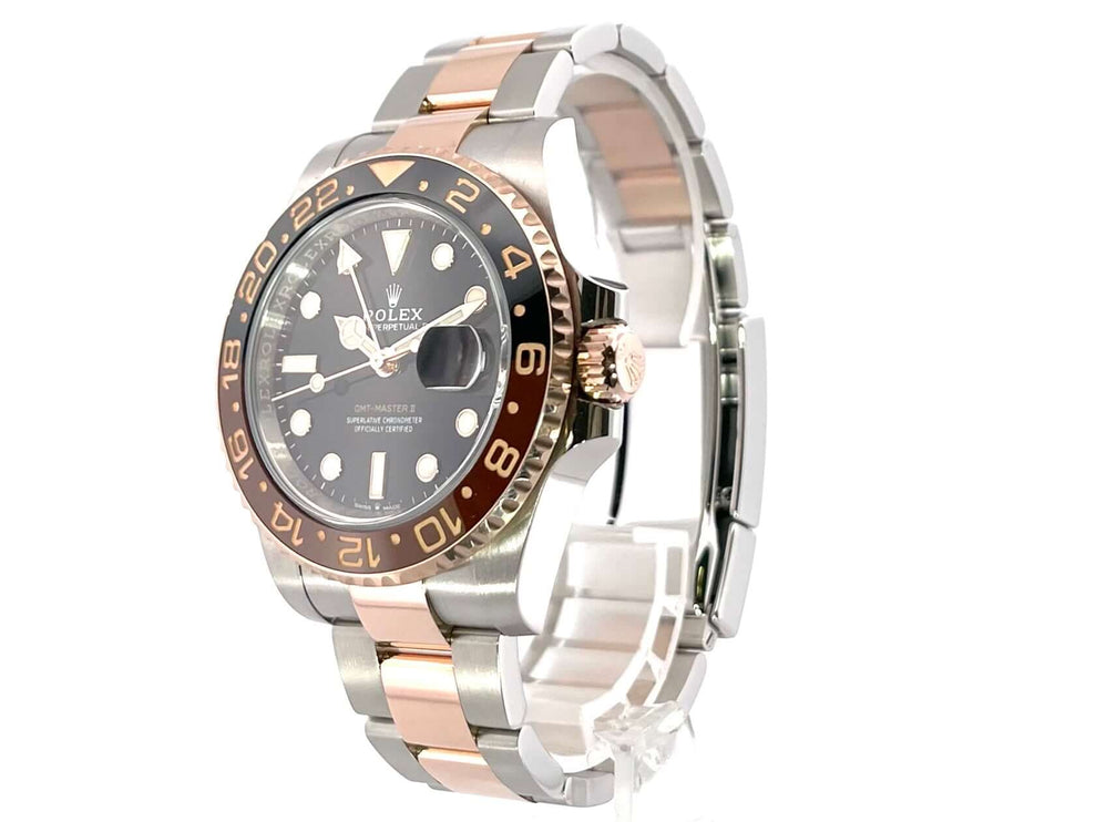 Rolex GMT-Master II Edelstahl Everose-Gold 126711CHNR mit schwarzem Zifferblatt und Oyster-Armband aus Edelstahl und 18 kt Everose-Gold aus 2020.