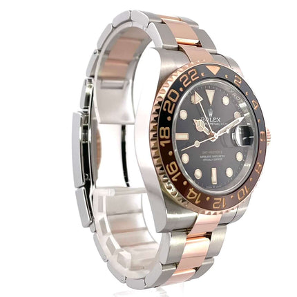 Rolex GMT-Master II 126711CHNR Edelstahl und Everose-Gold Armband, schwarze Zifferblatt und 24-Stunden-Skala Lünette.