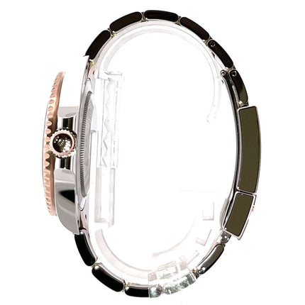 Rolex GMT-Master II Edelstahl Everose-Gold 126711CHNR Seitenansicht, Armband und Lünette Detailansicht