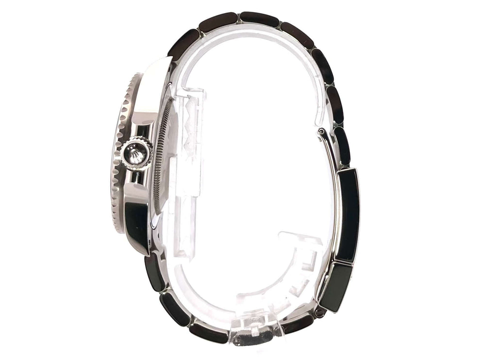 Seitenansicht Rolex GMT Master II Weißgold 126719BLRO Meteorit Armband und Gehäuse