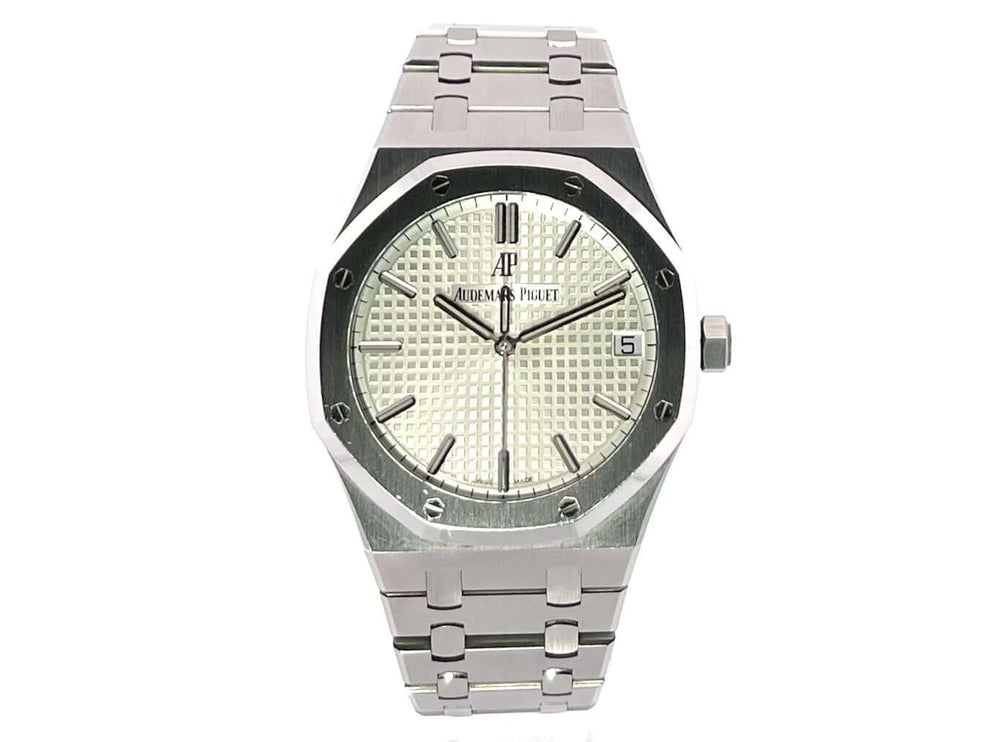 Audemars Piguet AP Royal Oak 15500ST.OO.1220ST.04 Edelstahl, silberfarbenes Zifferblatt, 41 mm Gehäuse, 2021 Modell.