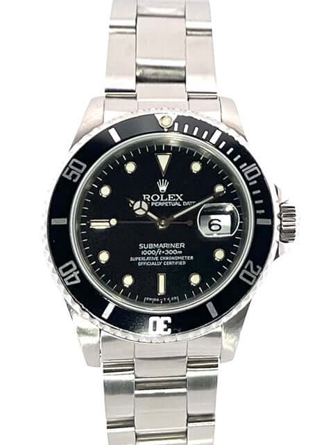 Rolex Submariner Date 16610 N-Serie Edelstahl Gehäuse schwarz Zifferblatt Oyster Armband Luxusuhr