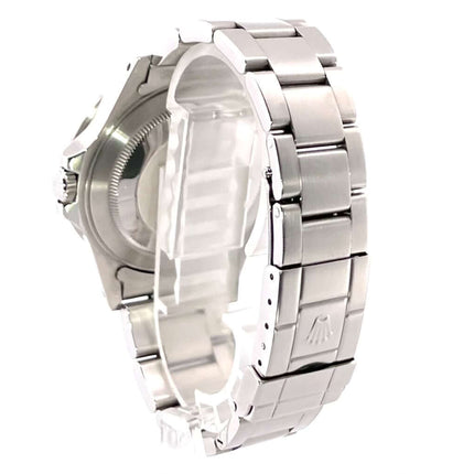 Rückseite des Rolex GMT Master II 16710 Pepsi U-Serie aus Edelstahl mit Faltschließe, Modell aus 1999