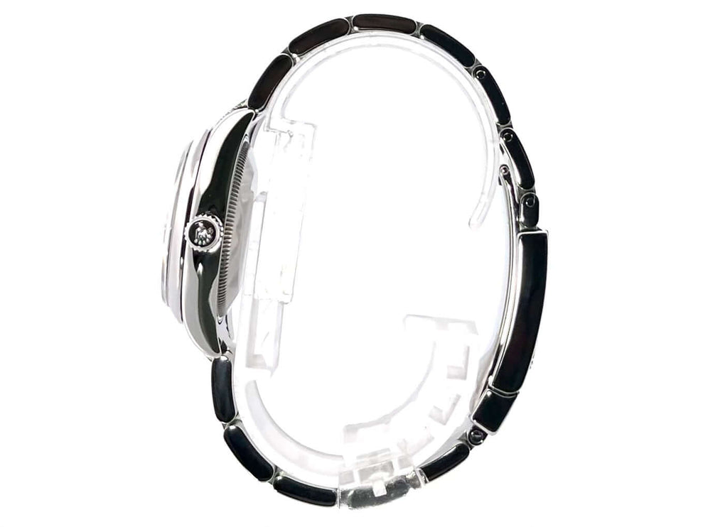 Seitenansicht der Rolex Oyster Datejust 31 Ref. 178240 mit silbernem Oyster-Band und Edelstahlgehäuse.