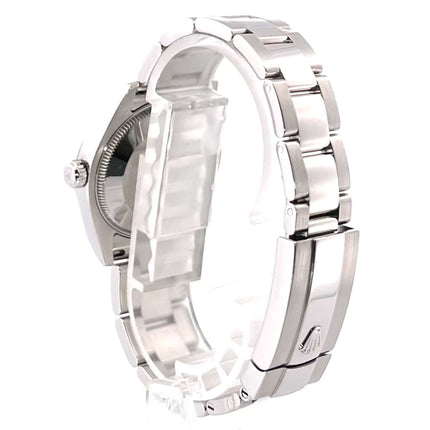 Rückansicht der Rolex Oyster Datejust 31 Ref. 178240 Silber Oyster-Band, Edelstahlgehäuse und -armband, Faltschließe.