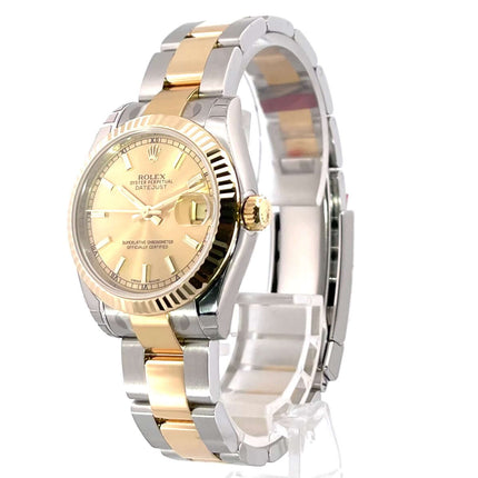 Rolex Datejust 31 Edelstahl Gelbgold 178273 mit Champagner Zifferblatt und Oyster Armband