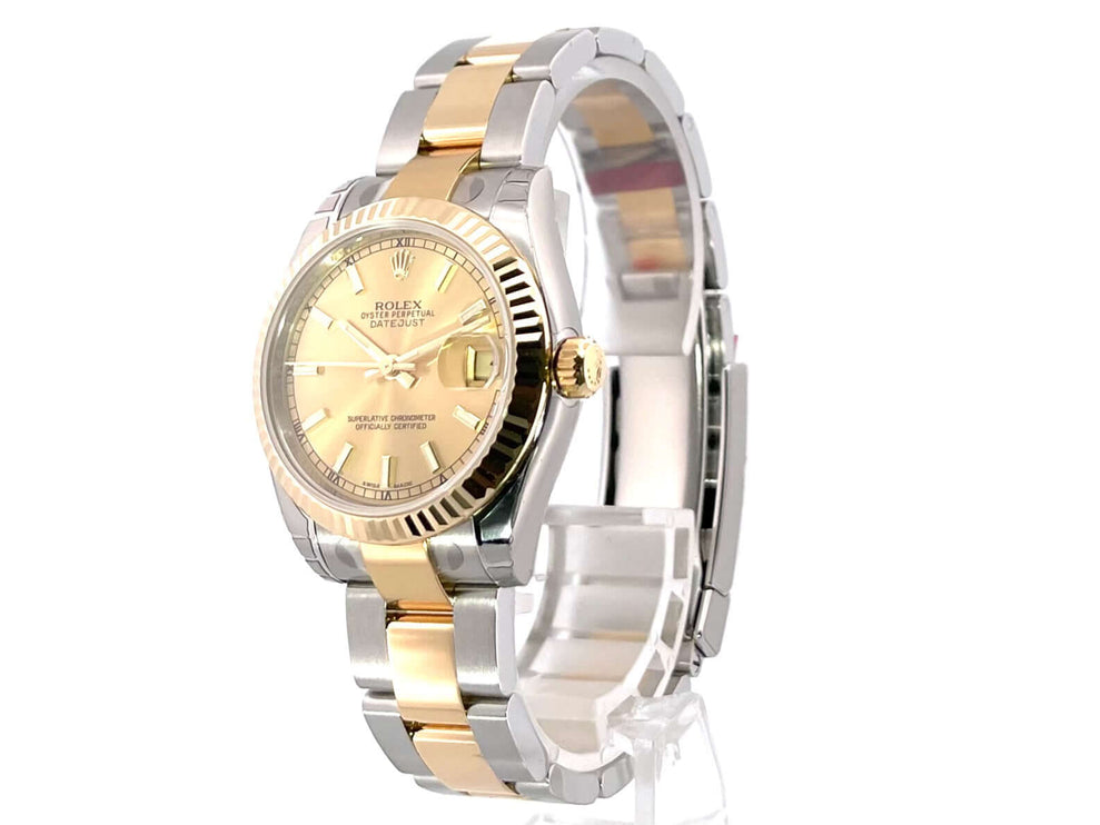 Rolex Datejust 31 Edelstahl Gelbgold 178273 mit Champagner Zifferblatt und Oyster Armband