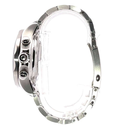 Seitliche Ansicht Omega Seamaster 300M Chrono Diver 44 mm Edelstahlgehäuse und Armband Ref. 212.32.44.50.01.001