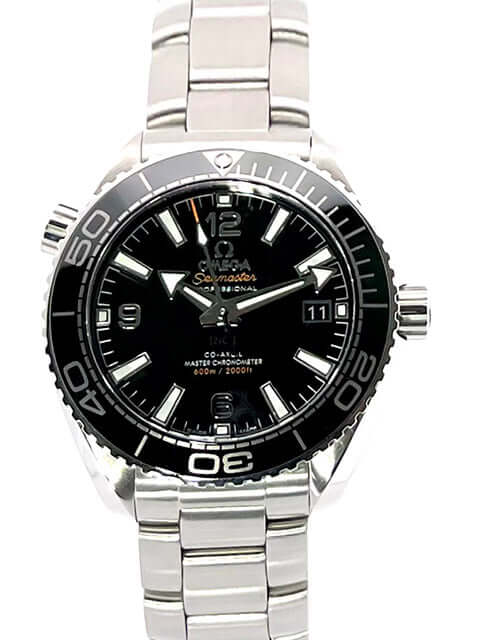 Omega Seamaster Planet Ocean 600m, 39.5mm Master Chronometer, Edelstahlgehäuse, schwarzes Zifferblatt, Edelstahlarmband, Modellnummer 215.30.40.20.01.001