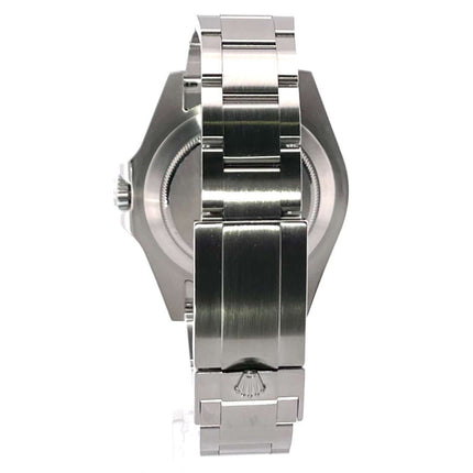 Rückansicht des Rolex Explorer II 42 Edelstahl Ref. 216570 mit satiniertem Oyster Edelstahlarmband und Sicherheitsfaltschließe