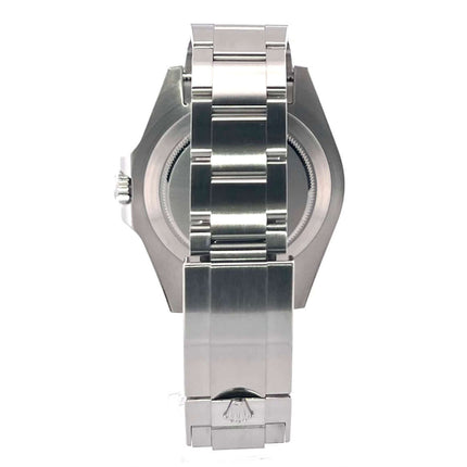 Rückansicht der Rolex Explorer II 42 mm Edelstahl Ref. 216570 mit Oyster Edelstahl Armband und Sicherheitsfaltschließe, poliert und satiniert