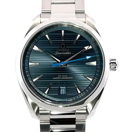 Omega Seamaster Aqua Terra Master Chronometer Ref. 220.10.41.21.03.002 aus Edelstahl mit blauem Zifferblatt und poliertem Edelstahlband