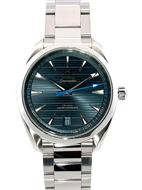 Omega Seamaster Aqua Terra Master Chronometer Ref. 220.10.41.21.03.002 aus Edelstahl mit blauem Zifferblatt und poliertem Edelstahlband