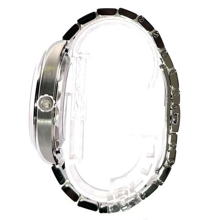 Seite des Omega Seamaster Aqua Terra Master Chronometer Ref. 220.10.41.21.03.002 mit poliertem und satiniertem Edelstahlband