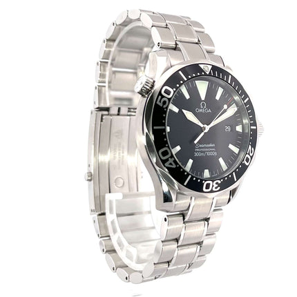 Omega Seamaster 300M Diver 41 Ref. 2264.50.00 Edelstahluhr mit schwarzem Zifferblatt und Leucht-Zeigern, Edelstahlband, sehr guter Zustand