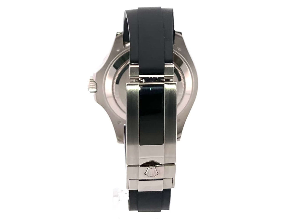Rückansicht der Rolex Yacht-Master 42 Weißgold 226659 mit Oysterflex-Armband und Sicherheitsfaltschließe