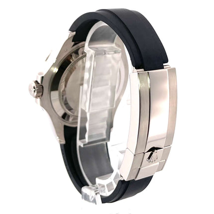 Rückseite der Rolex Yacht-Master 42 Weißgold 226659 mit Oyster Kautschukband und Sicherheitsfaltschließe