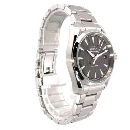 Omega Seamaster Aqua Terra Quartz 38,5 mm 231.10.39.60.06.001 Edelstahl-Armbanduhr mit grauem Zifferblatt und polierter Lünette