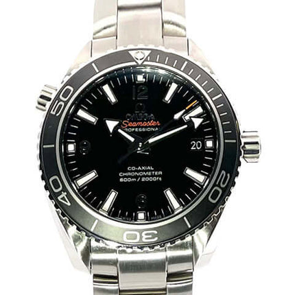 Omega Seamaster Planet Ocean 600m Co-Axial Edelstahl 42mm Herrenuhr mit schwarzem Zifferblatt und Edelstahlarmband, Ref. 232.30.42.21.01.001