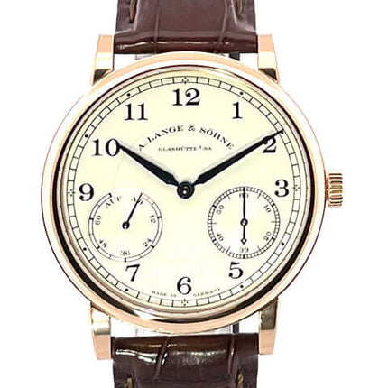 A. Lange & Söhne 1815 Auf/Ab 18 kt Rotgold Ref. 234.032 mit braunem Alligatorlederband und silbernem Zifferblatt