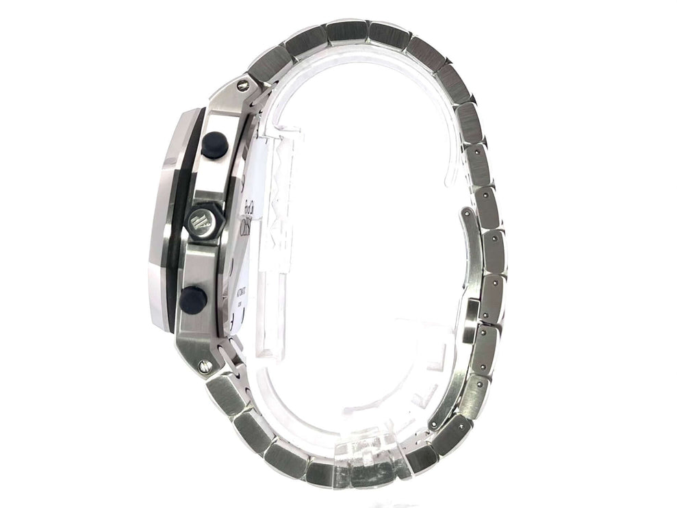 Audemars Piguet Royal Oak Offshore 26237ST.OO.1000ST.01 Edelstahlgehäuse und Armband Seitenansicht, 42 mm Durchmesser, poliert und satiniert