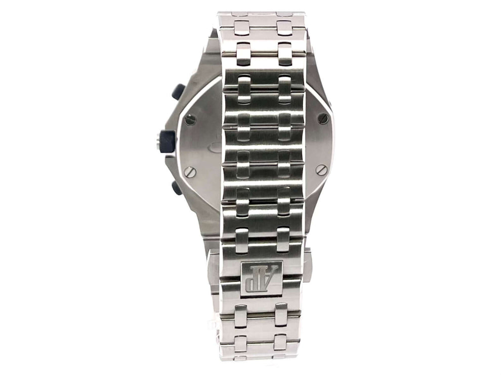 Edelstahlarmband Rückansicht der Audemars Piguet Royal Oak Offshore 26237ST.OO.1000ST.01 Uhr mit Faltschließe.