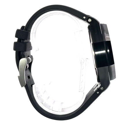 Audemars Piguet Royal Oak Offshore Chronograph 26405CE.OO.A002CA.02 Seitenansicht mit schwarzem Kautschukband und Titan-Dornschließe