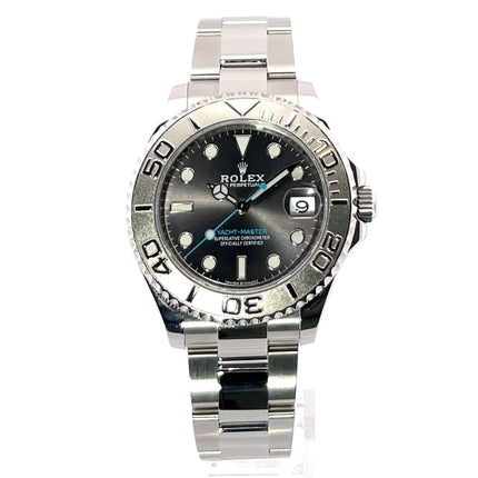 Rolex Yacht-Master 37 Edelstahl Platin 268622 Rhodium, 37 mm Gehäuse, Oyster Edelstahl Armband, Automatikuhr mit Rhodium Zifferblatt.