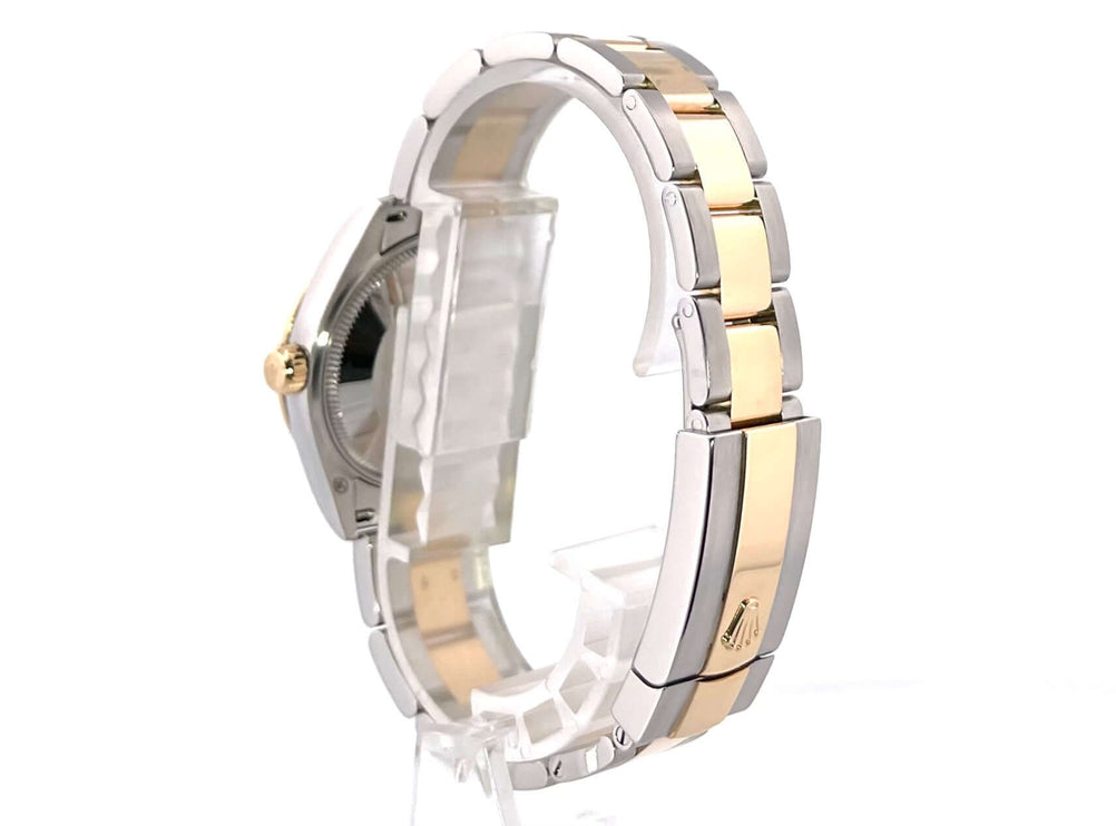 Rückseite der Rolex Datejust 31 Ref. 278273 mit Oyster-Armband aus Edelstahl und 18 kt Gelbgold, Faltschließe.