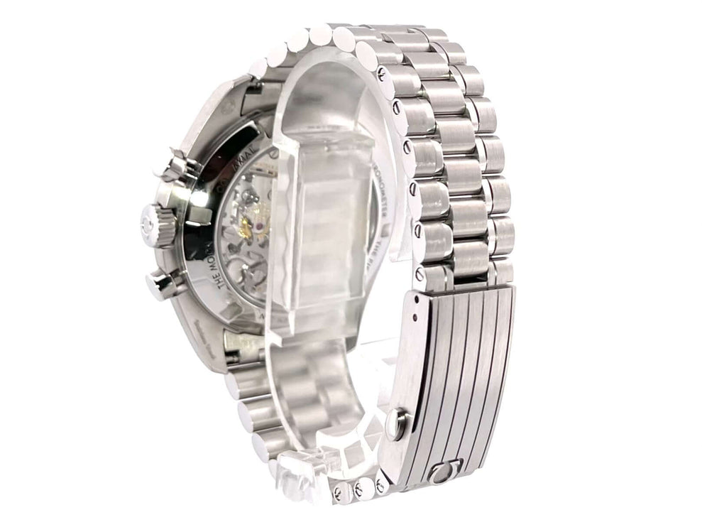 Edelstahlarmband und Rückseite der Omega Speedmaster Professional Moonwatch Ref. 310.30.42.50.01.002