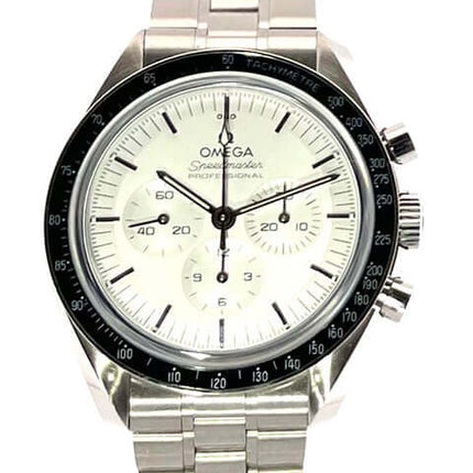 Omega Speedmaster Professional Moonwatch Canopus Gold Ref. 310.60.42.50.02.001, 18 kt Weißgold, silberfarbenes Zifferblatt
