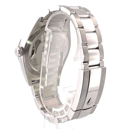 Rückansicht des Rolex Sky-Dweller Edelstahl Weißgold Ref. 326934 mit Oyster-Armband und Oysterclasp-Faltschließe