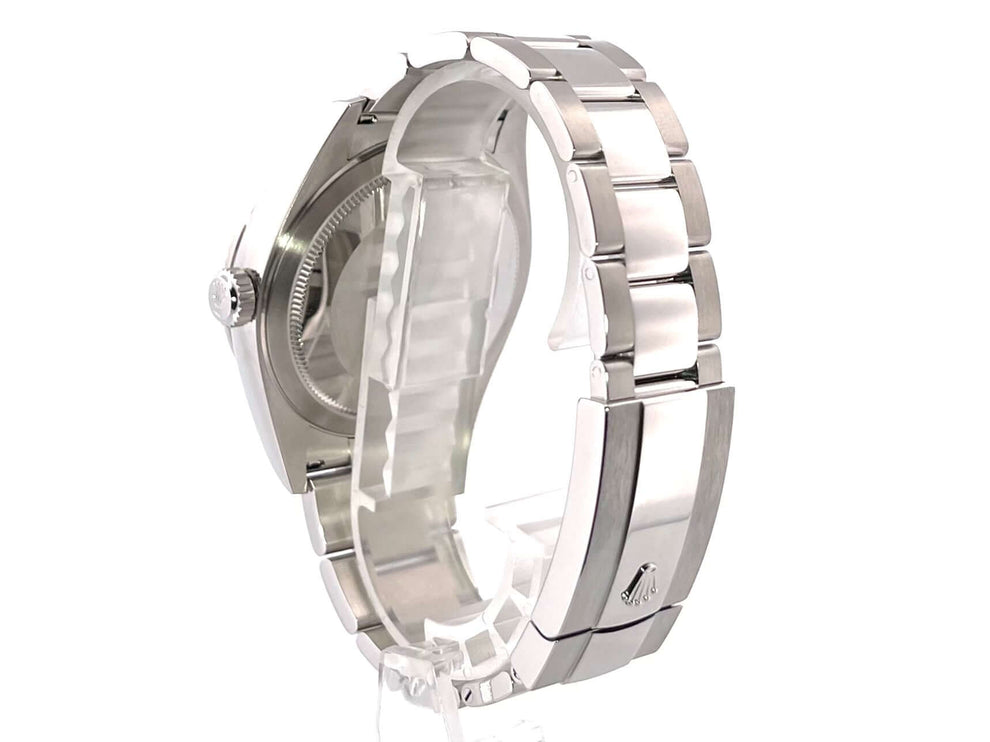 Rückansicht des Rolex Sky-Dweller Edelstahl Weißgold Ref. 326934 mit Oyster-Armband und Oysterclasp-Faltschließe