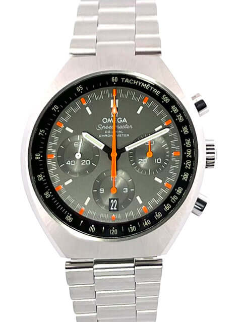 Omega Speedmaster Mark II 327.10.43.50.06.001 Edelstahlgehäuse, graues Zifferblatt, Chronograph.