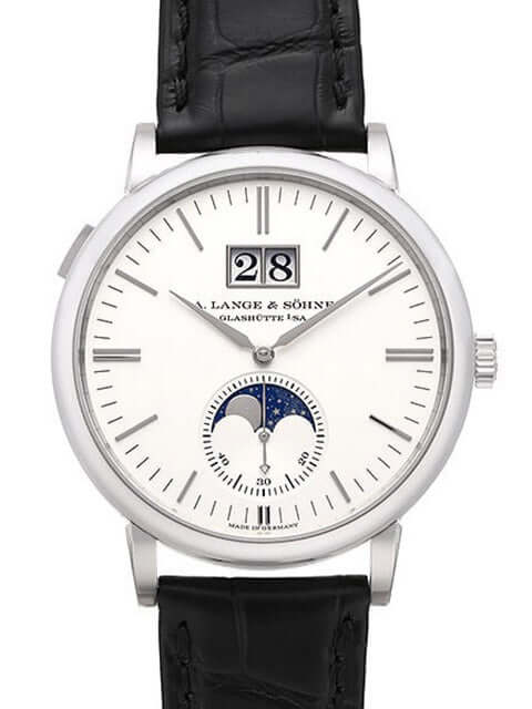 Lange & Söhne Saxonia moon phase white gold