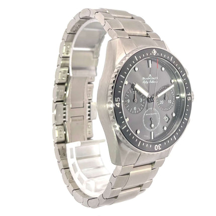 Blancpain Fifty Fathoms Bathyscaphe Chronograph Flyback 5200-1210-98S Titan, graues Zifferblatt, automatisches Kaliber F385, Leuchtzeiger.