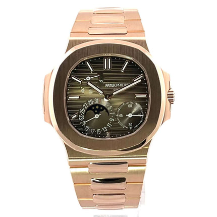 Patek Philippe Nautilus Roségold 5712/1R-001 mit braunem Zifferblatt und 18kt Roségold-Armband