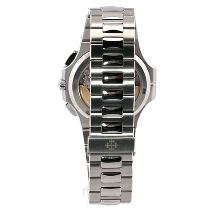Edelstahlarmband des Patek Philippe Nautilus 5990/1A-001, Rückansicht mit Faltschließe.