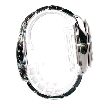 Rolex Daytona Edelstahl 6263 Seitenansicht, Edelstahlgehäuse und -armband, gebrauchte Uhr in sehr gutem Zustand, Baujahr circa 1982.