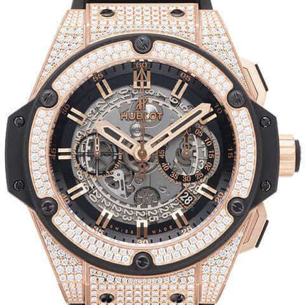 Hublot King Power Unico King Gold Diamond Pavé