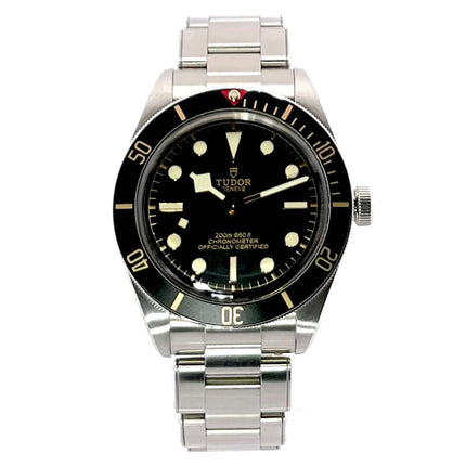 Tudor Heritage Black Bay Fifty-Eight 79030N-0001, Edelstahlgehäuse, schwarzes Zifferblatt, Leuchtindizes, Edelstahlband, 39 mm, 2021