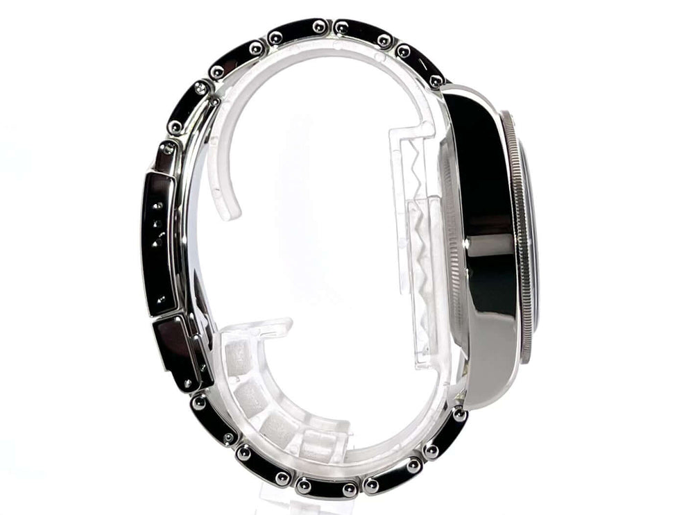 Tudor Heritage Black Bay 79230B-0001 Seitenansicht, poliertes und satiniertes Edelstahlgehäuse, Edelstahlband mit Sicherheitsfaltschließe