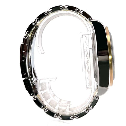 Tudor Heritage Black Bay Chrono Steel Gold 79363N-0001 Seitenansicht, Edelstahl-Gelbgoldgehäuse und Armband, luxuriöse Uhr von 2020.