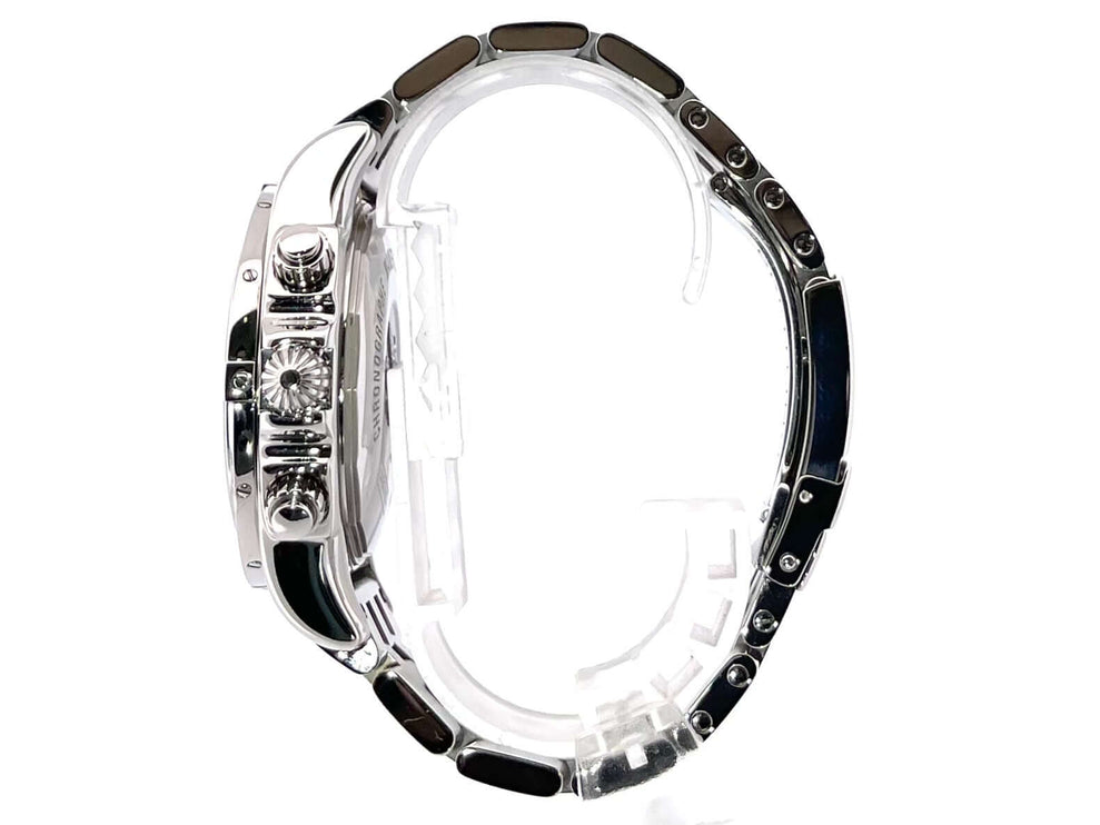 Seitenansicht des Breitling Chronomat 44 Ref. AB011012 mit poliertem Edelstahlgehäuse und Armband